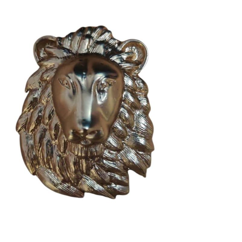@ Lion Face With Brooch Pin & Light Golden Color For Men MA-70-60%Off