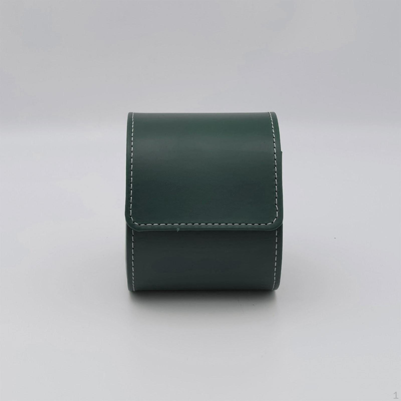 

Кожаный чехол для часов в рулоне для мужчин и женщин, органайзер, коробка для хранения, одинарный зелёный