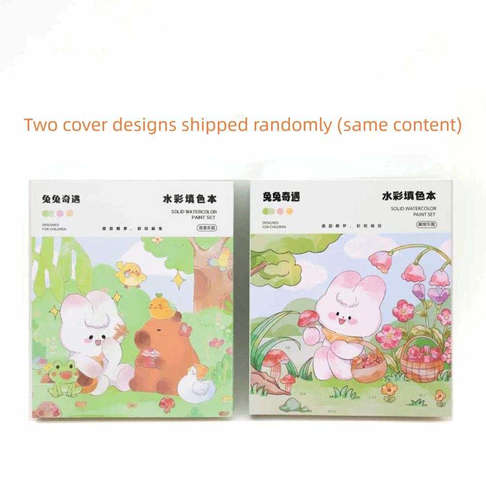 

Creative Blank Doodle Book Set Gouache Art Watercolor Coloring Set Art Painting Supplies Set 4