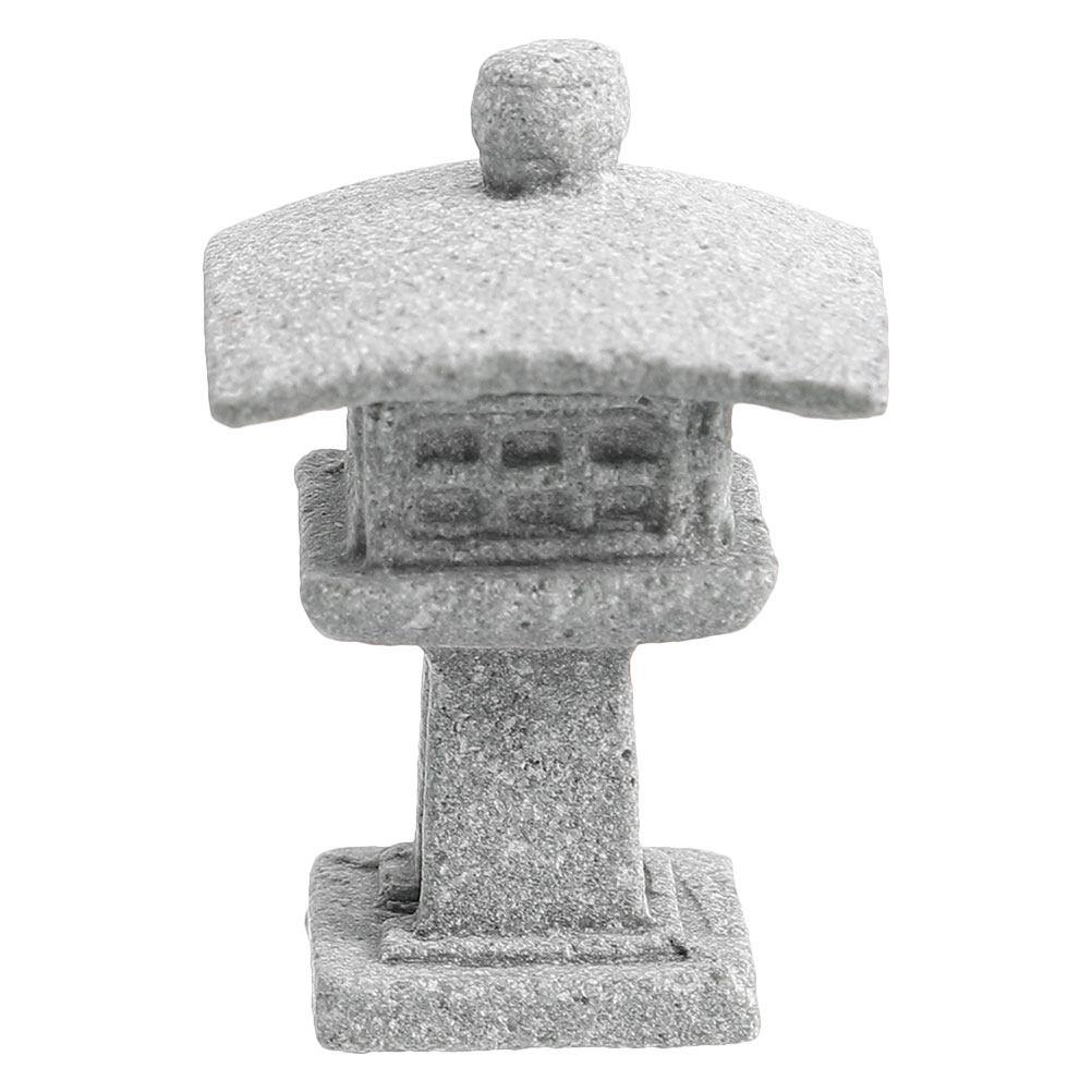 Japanese Pagoda Lantern Stone Sculpture Miniature Zen Garden Decor Aquarium Landscaping Ornament for Indoor Outdoor Garden