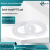 PTFE Quick-Connect Gasket: White, Temp-Resistant, Wear-Resistant, Pressure-Resistant, Stainless Steel Clamp