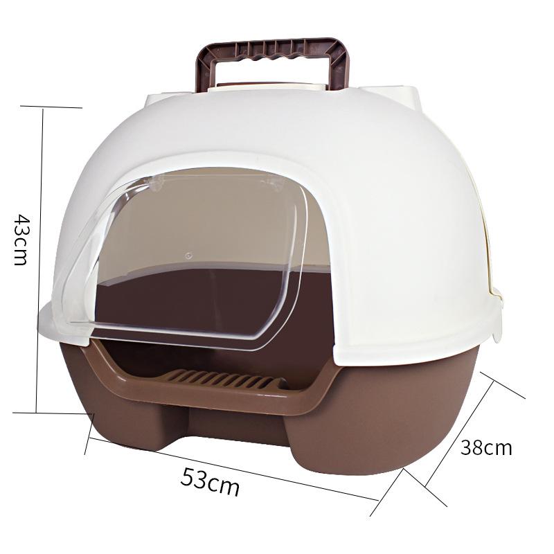 

Товары для животных Ящик для кошачьего туалета Полностью закрытый анти-брызг туалет для домашних животных коричневый
