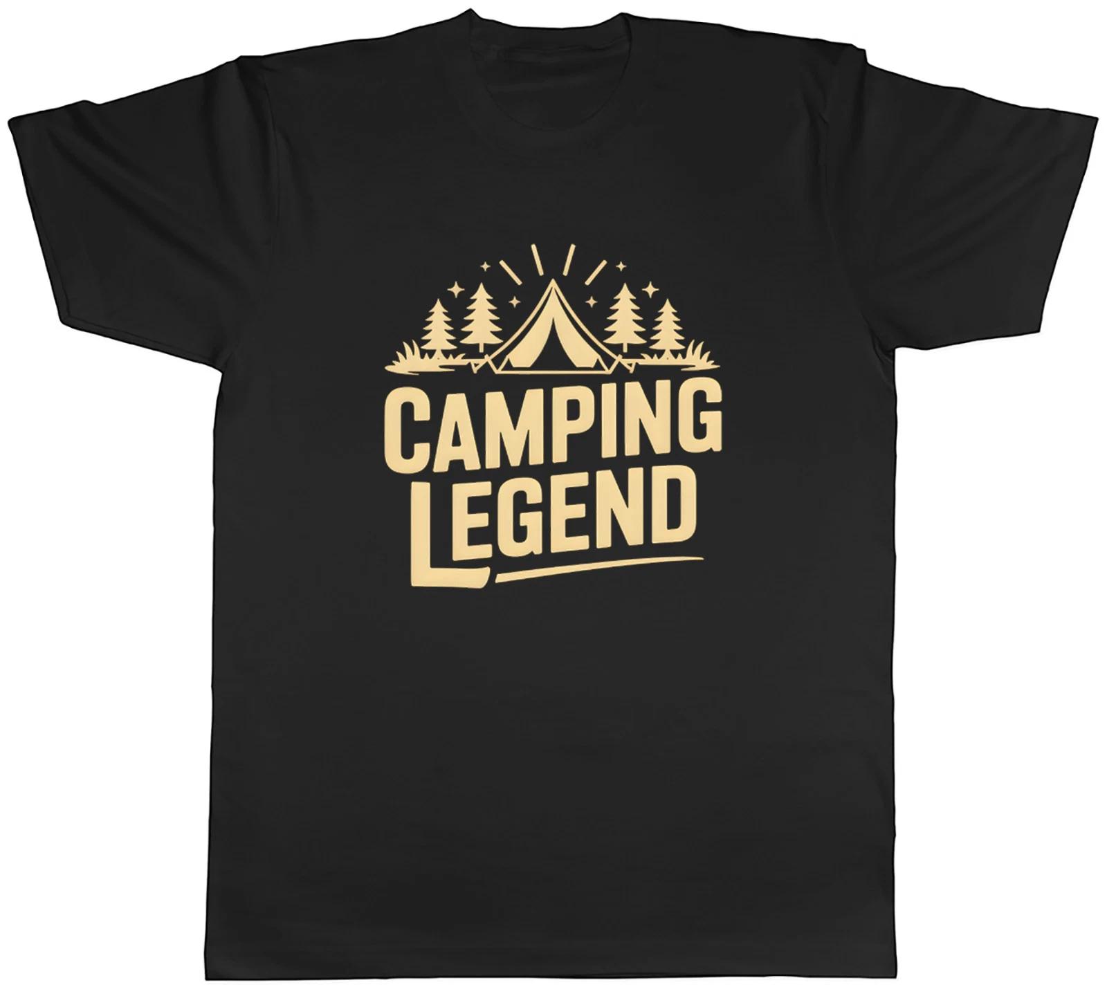 Camping Legend Camp Site Outdoors Tent Mens T-Shirt Tee Gift Top L