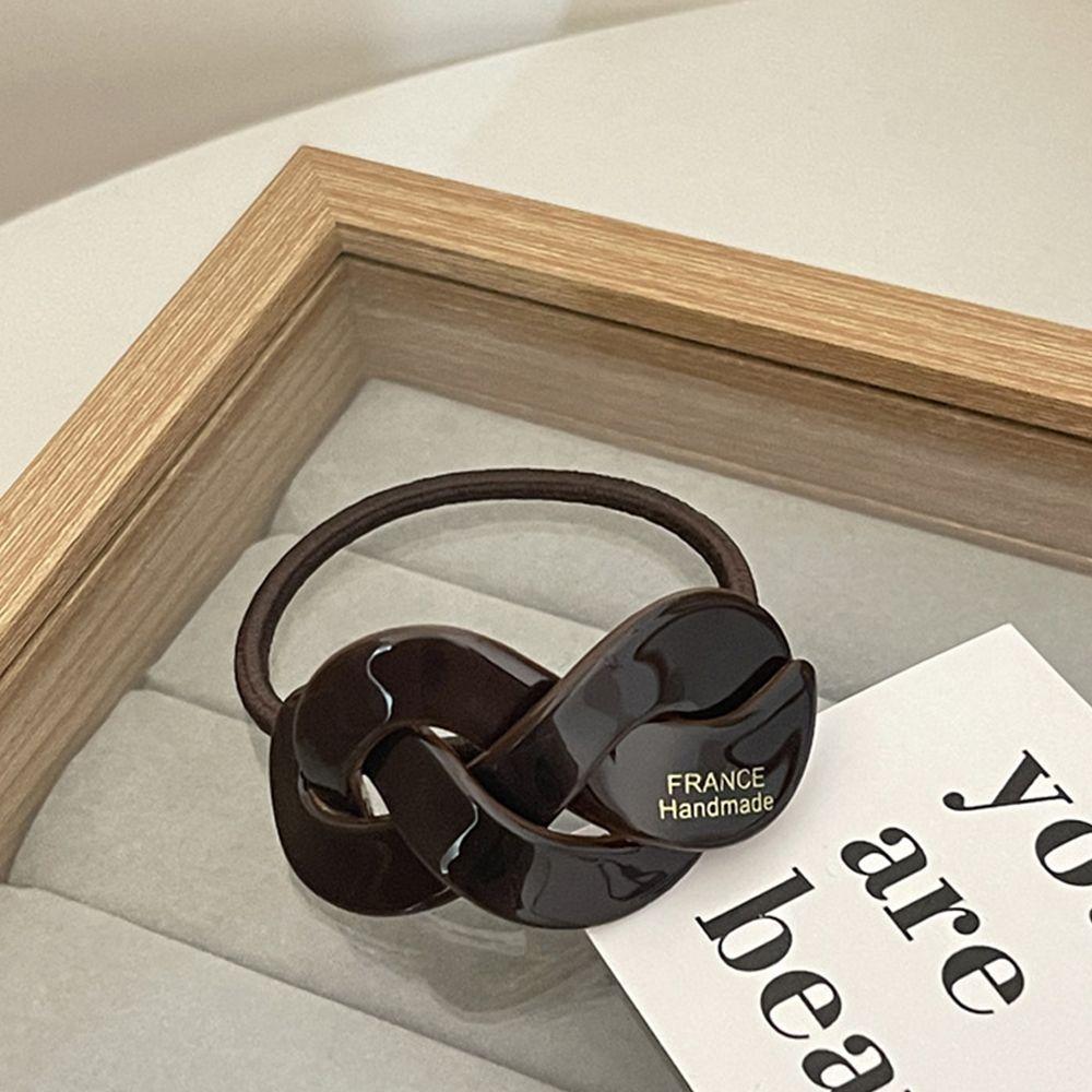 

For Girls Hair Accessories Ponytail Holder Women Hair Rope Korean Hair Accessories Woven Pendant коричневый