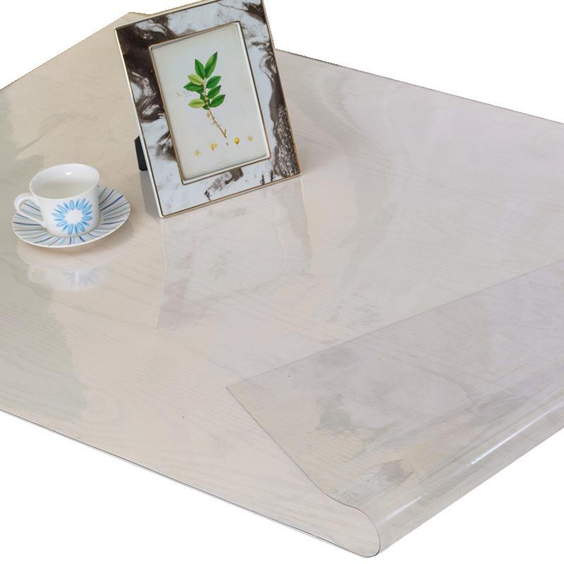 0.8mm Soft Glass PVC Waterproof Oil-proof Heat-resistant Dining Table Protector