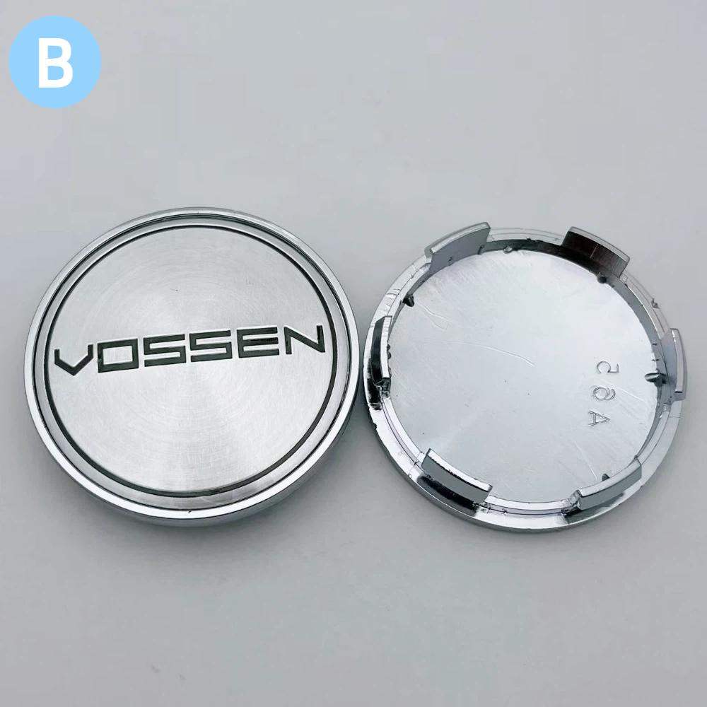 4pcs 65mm Vossen Logo Emblem Car Wheel Center Caps Auto Rim Center Cover Replace Car Accessories