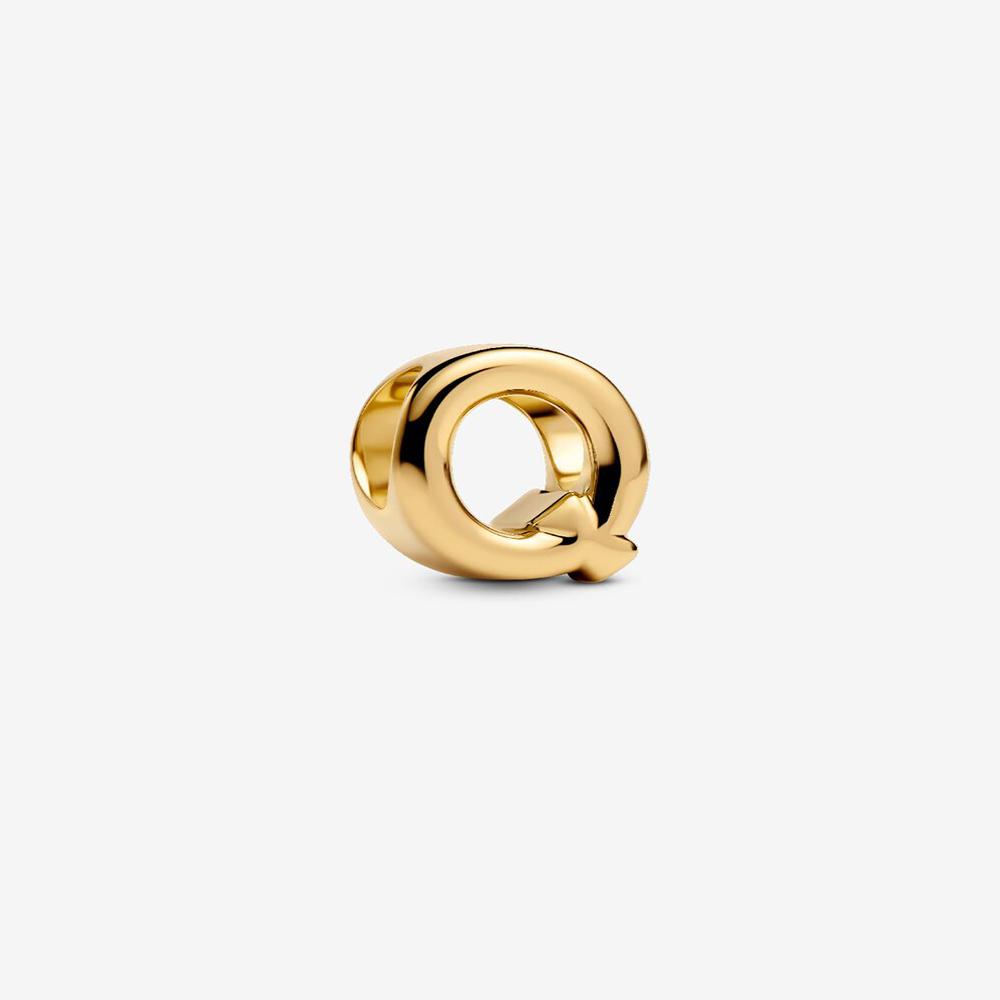 Brand New 26 Letters Ideal Designed For Authentic Original Beaded Bracelet High Quality Fine Jewelry Women's Copper Metal Pendant Bead Component Bead