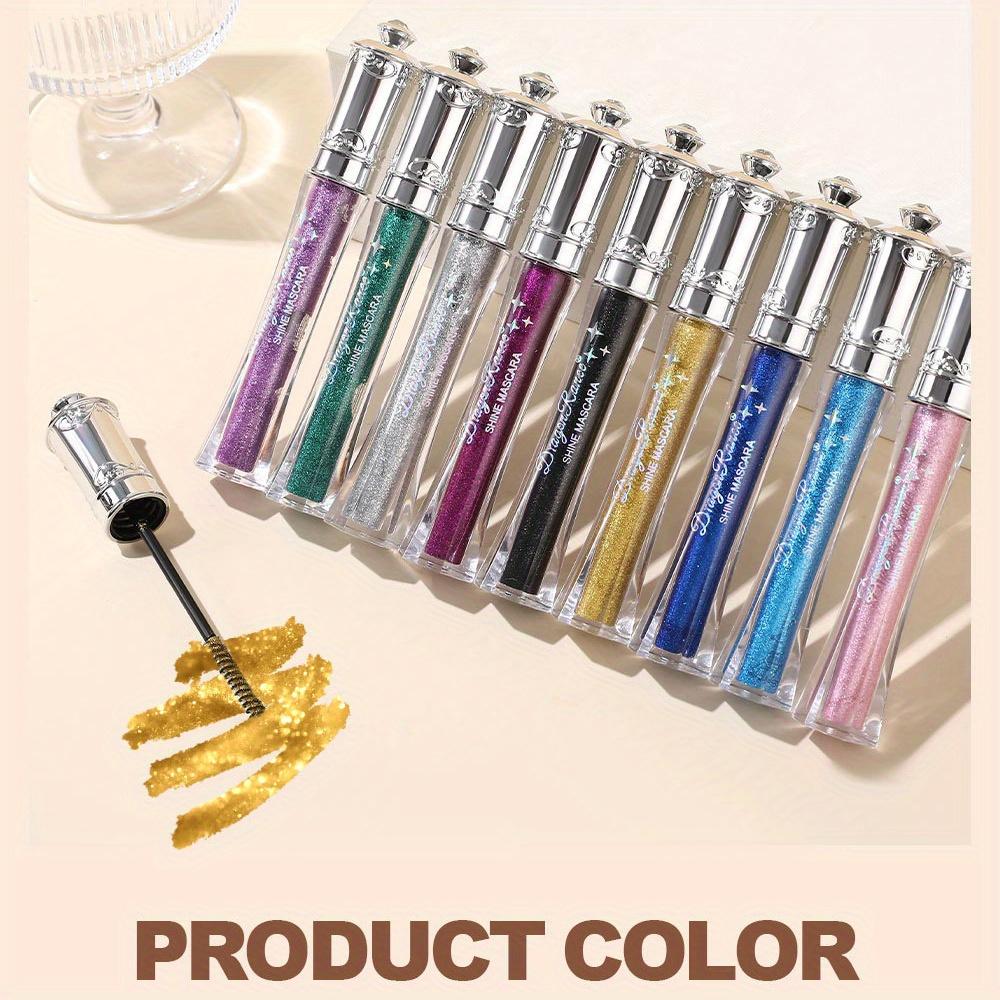Glitter Flash Mascara Shimmering Diamond Sparkle Mascara,Waterproof,Smudge-Proof, Long Lasting Volumizing Eye Makeup