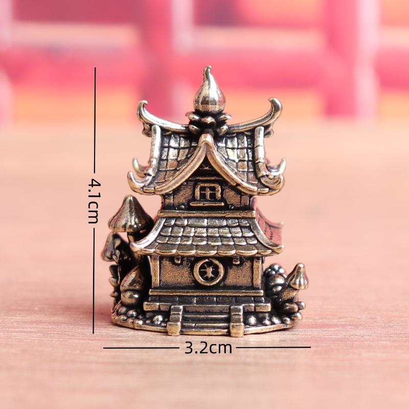 Figur Hausdekoration Schlossornamente Architektonische Messingornamente Antiker Stil Kleine Häuser