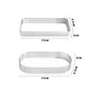 304 Edelstahl Muffin Tarte Ringe Oval Rechteckform Perforierte Oberfläche Kuchen Mousse Form Poröses Design Keksausstecher