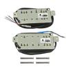 FLEOR High Output Alnico 5 Guitar Pickups, Double Coil Humbucker Pickups, Neck and Bridge Set (Cream + Black)