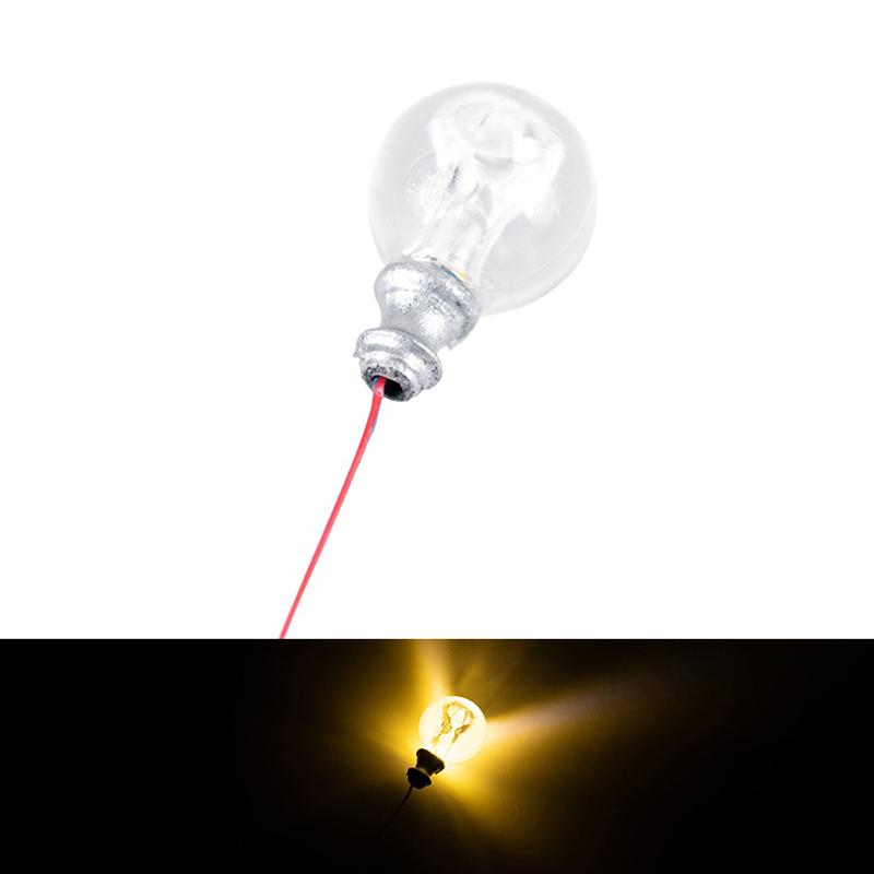 1:87 Maßstab Modell Warmweiße LED Straßenlaternenpfosten, Puppenhaus Deckendekor; Miniatur Wandbeleuchtung