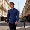 Camicia Elasticizzata Slim Fit da Uomo, Camicia Sottile da Lavoro