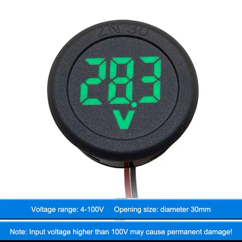 Waterproof Voltmeter Dc 4-100V Led Digital Display Dc Digital Car Voltage Current Meter Volt Detector Tester Monitor Pane