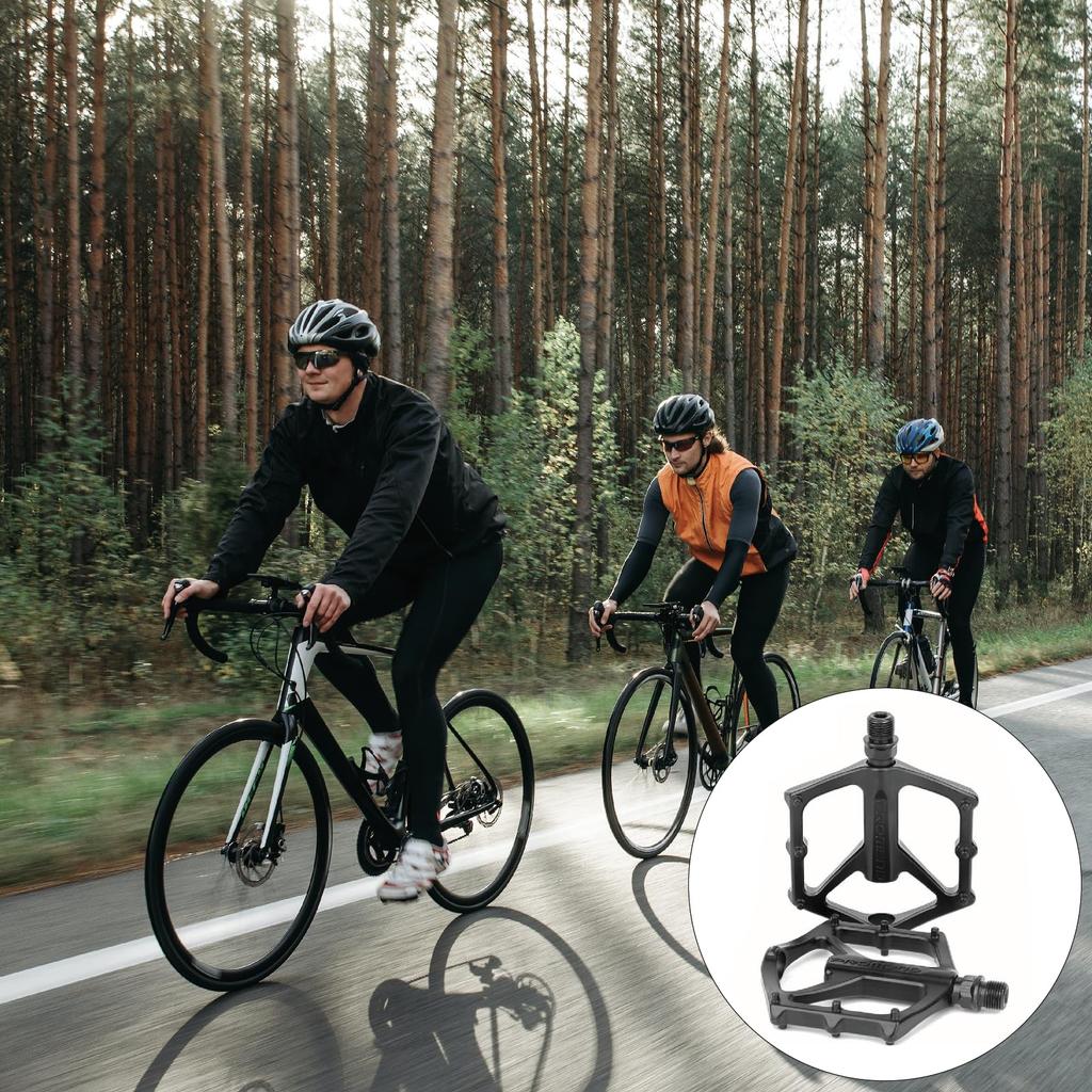 YAPJEB Bicycle Pedal Flat Pedal Road Bike Mountain Bike Cross