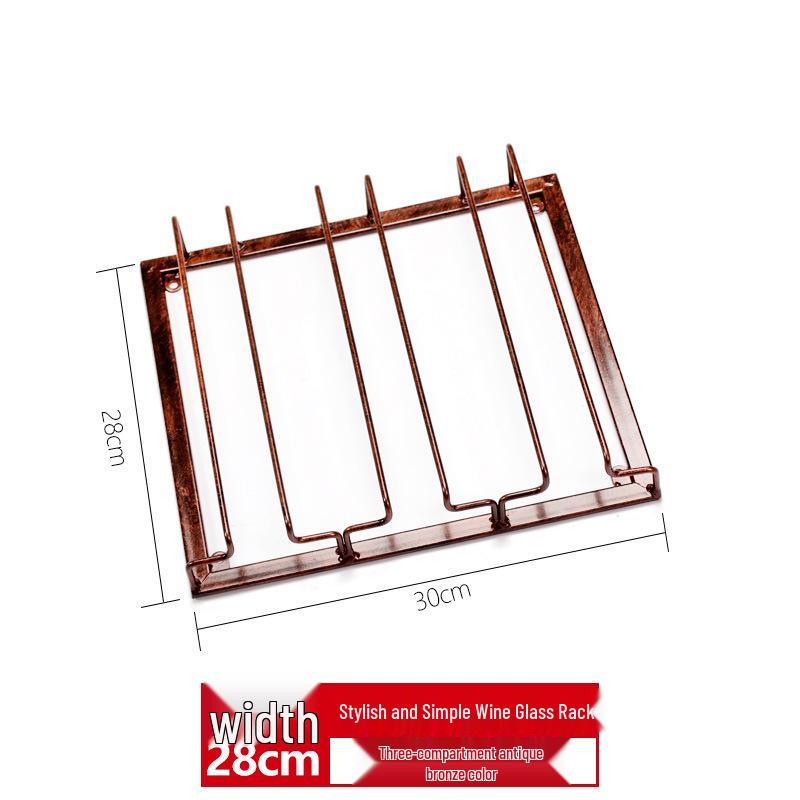 Upside-Down Red Wine Glass Rack for Hanging in Cabinets
