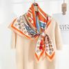New printed twill square scarves: versatile scarves for travel and the workplace, including professional neckerchiefs