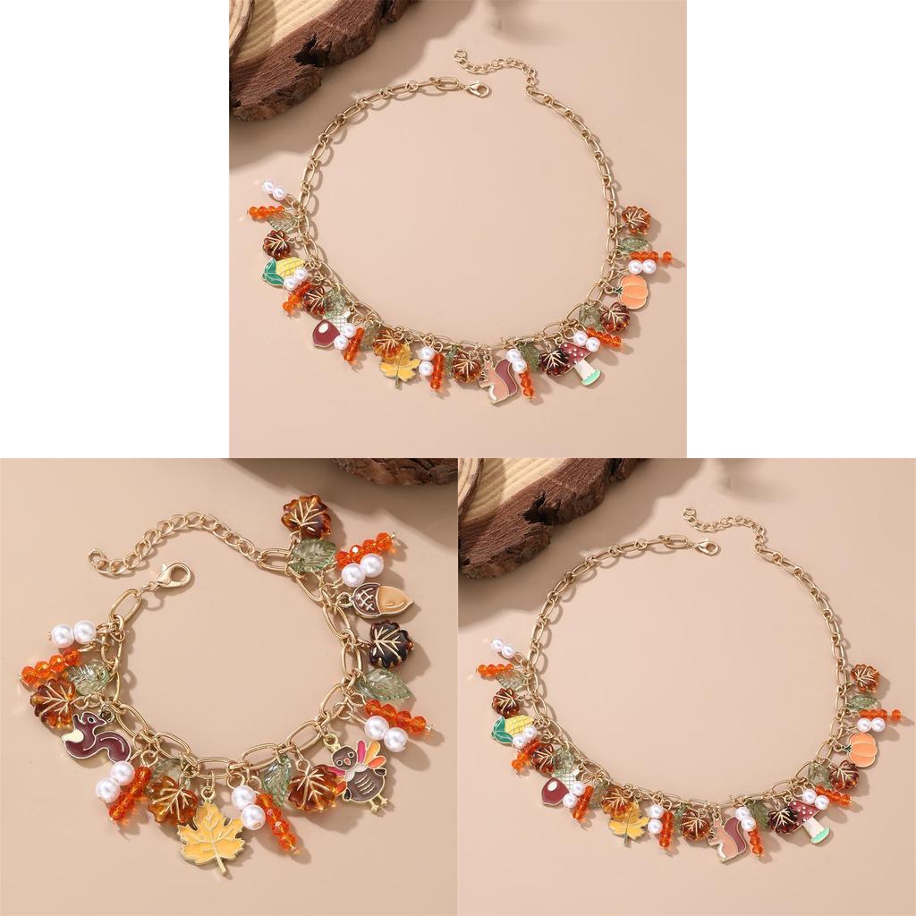 Christmas Elf Snowflake Pendant Chain With Geometric Zinc Alloy For Women