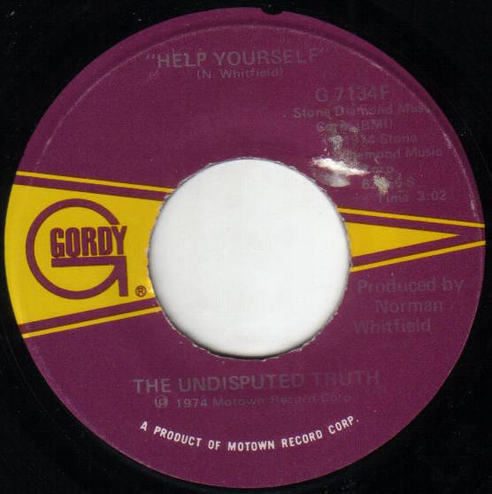 

7inch Record UNDISPUTED TRUTH Help Yourself Whats Going On G7134F GORDY 1974 US SoulFunk Used