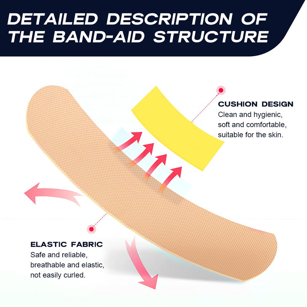 Sumifun 100 Stück Pflaster Hämostase Klebepflaster Wasserdicht Atmungsaktiv Hämostatische Aufkleber Überleben Notfall Wundpflaster Wasserdicht