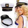 Fashion Embroidered Military Hat Captain Cap Sailor Cap Marine Admiral Cap Adult Military Hat Navy Hat for Fancy Dress