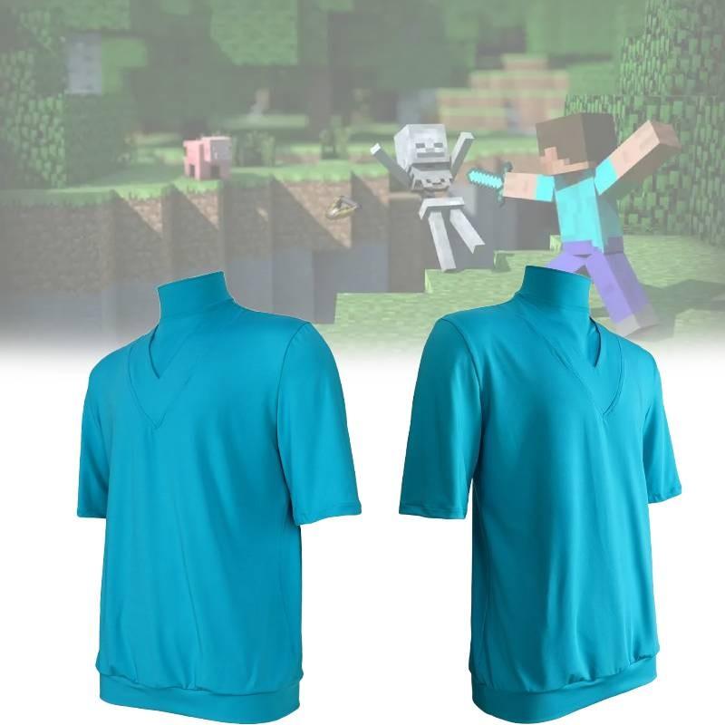 Steve Polyester Minecraft Cosplay Apparel Adult Halloween Costume Adults Young