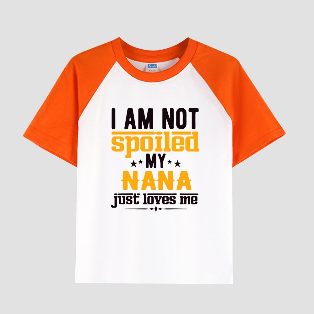 

Детская футболка с принтом и круглым вырезом, хлопковая ткань, повседневный модный топ с короткими рукавами для мальчиков на лето 150cm