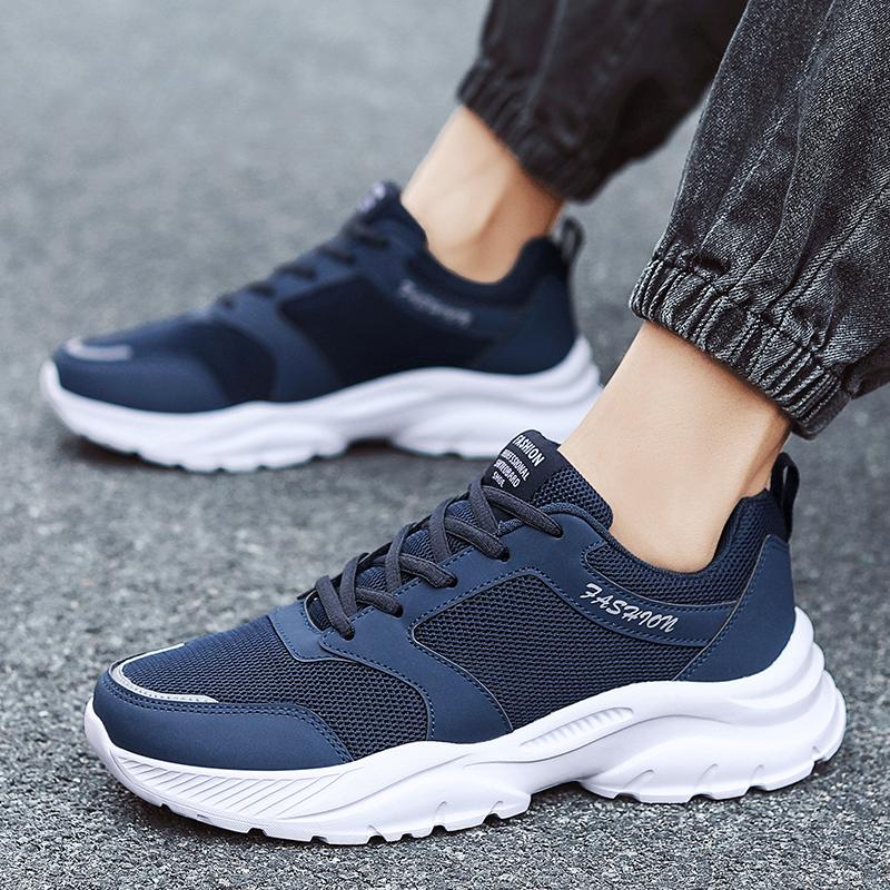 Men Running Shoes Men Sneakers Breathable Light Male Sport Shoes Comfortable Mesh Lace-up Flexible Soft Walking Jogging Shoes