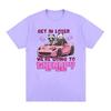 Funny Get In Loser We Going Therapy Raccoon Meme T Shirt Men's Clothing Fashion Kawaii T-shirt Unisex Retro 100% Cotton T Shirts