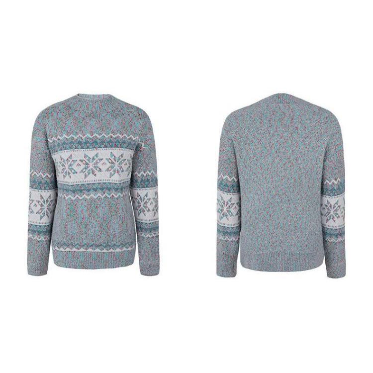 Vintage Christmas Print Knitwear Cardigan Loose O Neck Sweater Top Long Sleeve Winter Autumn