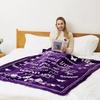 Birthday Gifts for Women/Men/Her/Him Friendship Blanket Purple 60"x50", Happy Birthday Decorations Women/Men Throw Blanket, Bday Gifts for Women