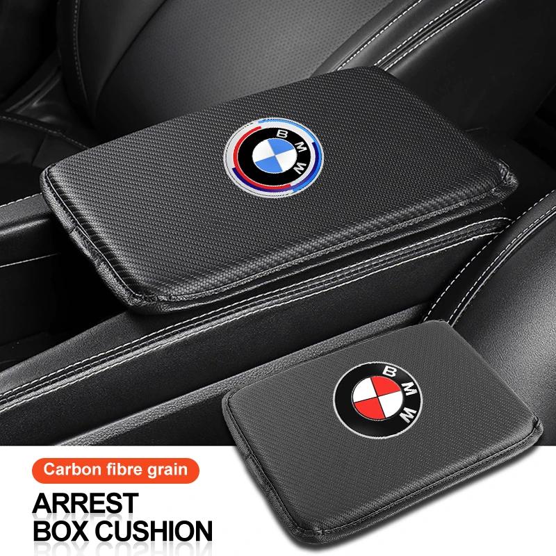 XZXCK1 Car Armrest Storage Box Pad Protect Carbon Fiber Trim Cover Pad For BMW 50th Kith M X1 X3 X5 E30 E90 M3 F30 F20 F10 E46 E60 E62