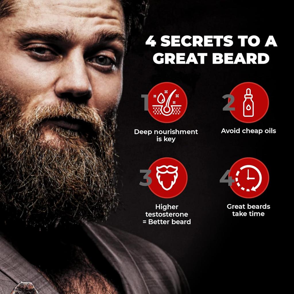 Beard Growth Oil 50 Ml And Mustache Roll On 8 Ml Kit For Men Thick Fuller Beard Care And Patchy Beard Solution Set