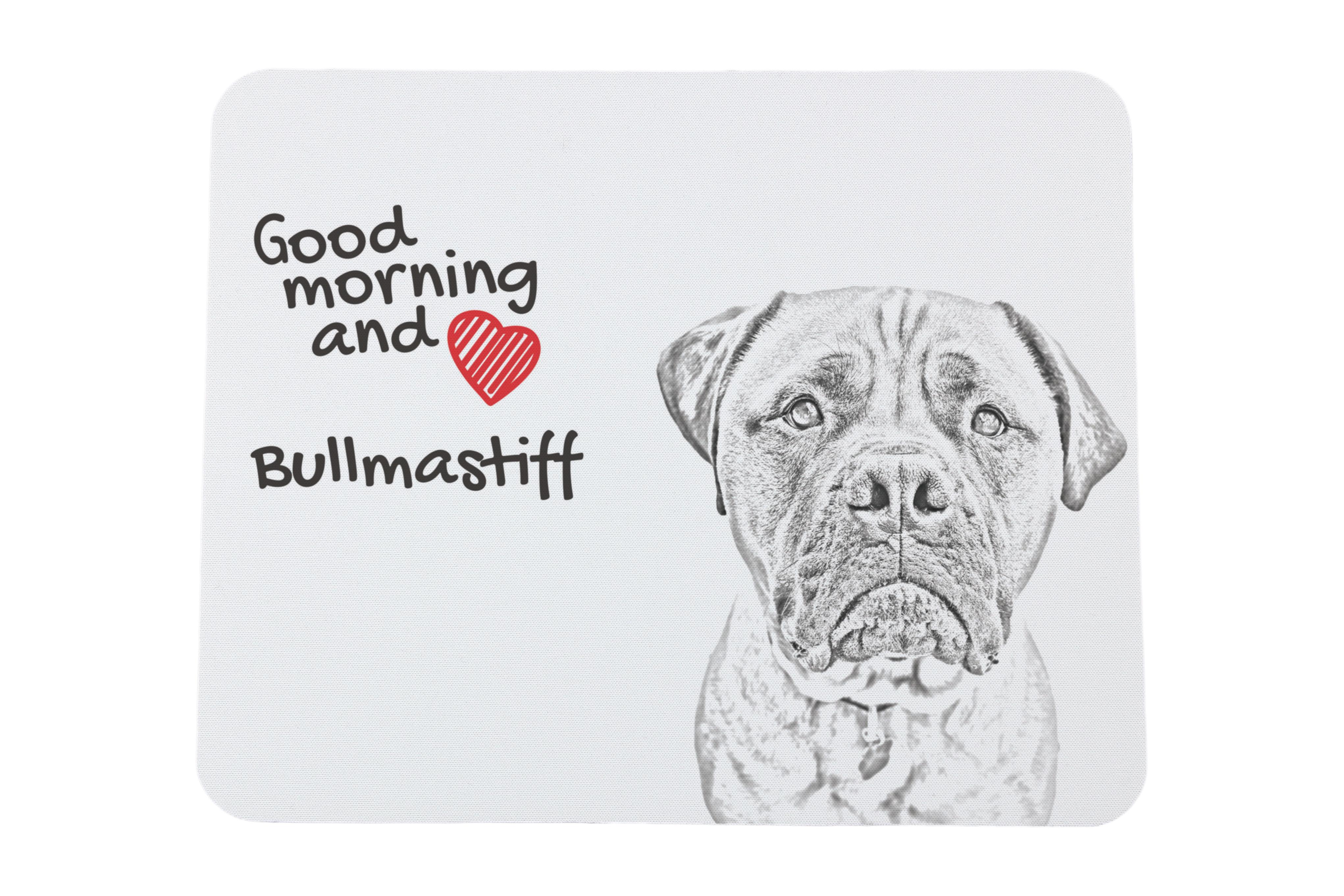 

Bullmastiff - mouse pad with print, personalized dog-themed mouse pad, unique gadget for an office worker by Art-Dog brand білий