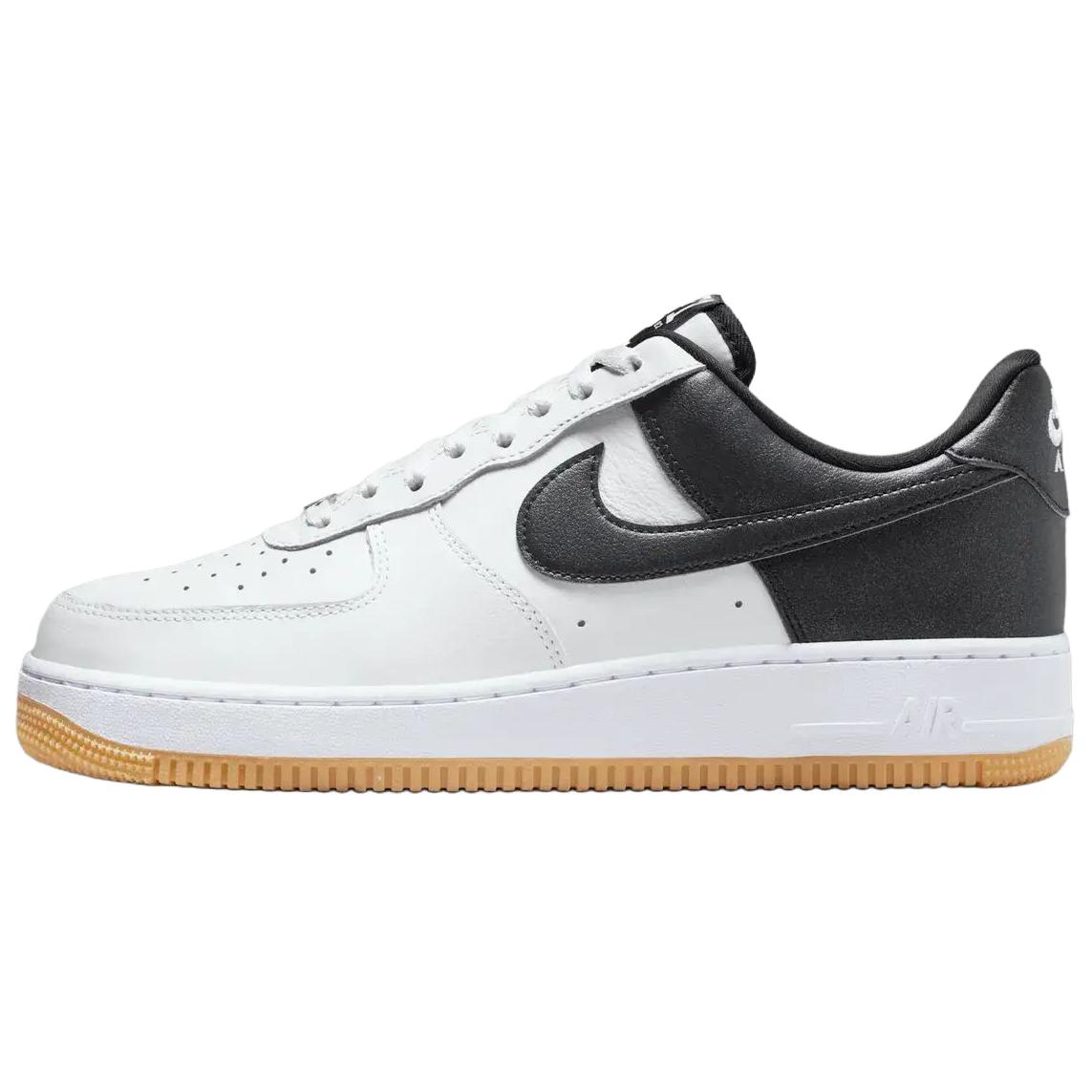 

Nike Air Force 1 Low 07 LV8 White Black Metallic Silver Unisex Sneakers Summit-White Gum-Yellow IB6847-100 42