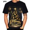 Summer Men's Fashion 3D Print T-shirt Christmas Short Sleeve Unisex Casual Christmas Tree Short Leeve Tops T Shirts