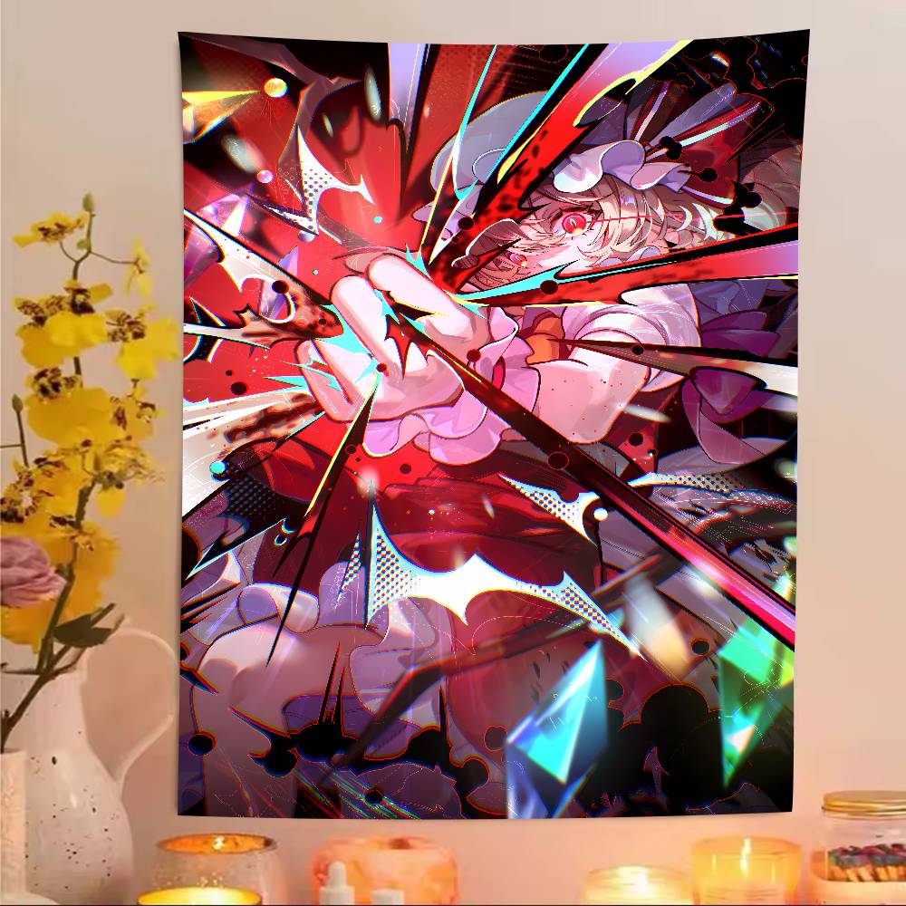XXL Fashion Hot Popular Touhou Project Tapestry Anime Surrounding Bedroom Study Home TapestryRoom Dormitory Game Room Decoration