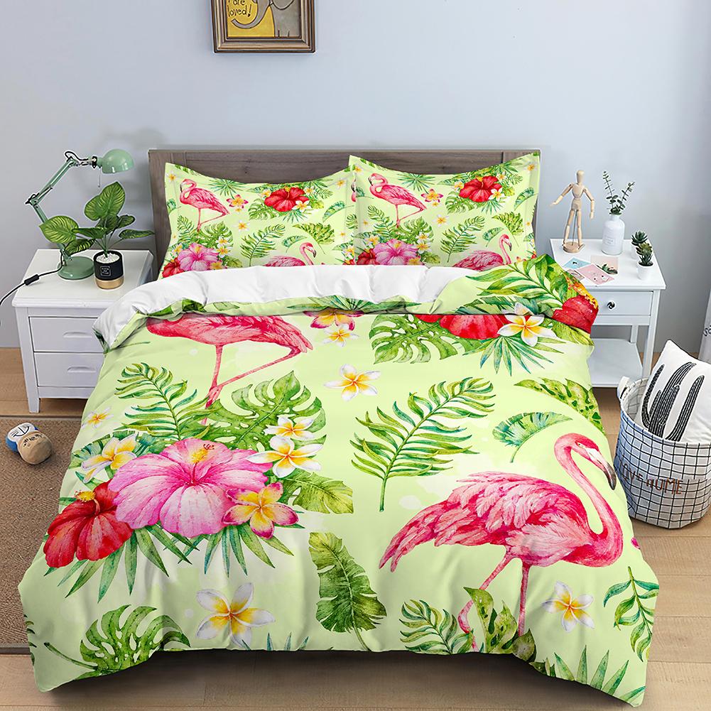 3D Yellow Flower Bedding Set Simple Floral Duvet Cover With 1/2 Pillowcase King Queen Size Quilt Cover Polyester Comfort Cover