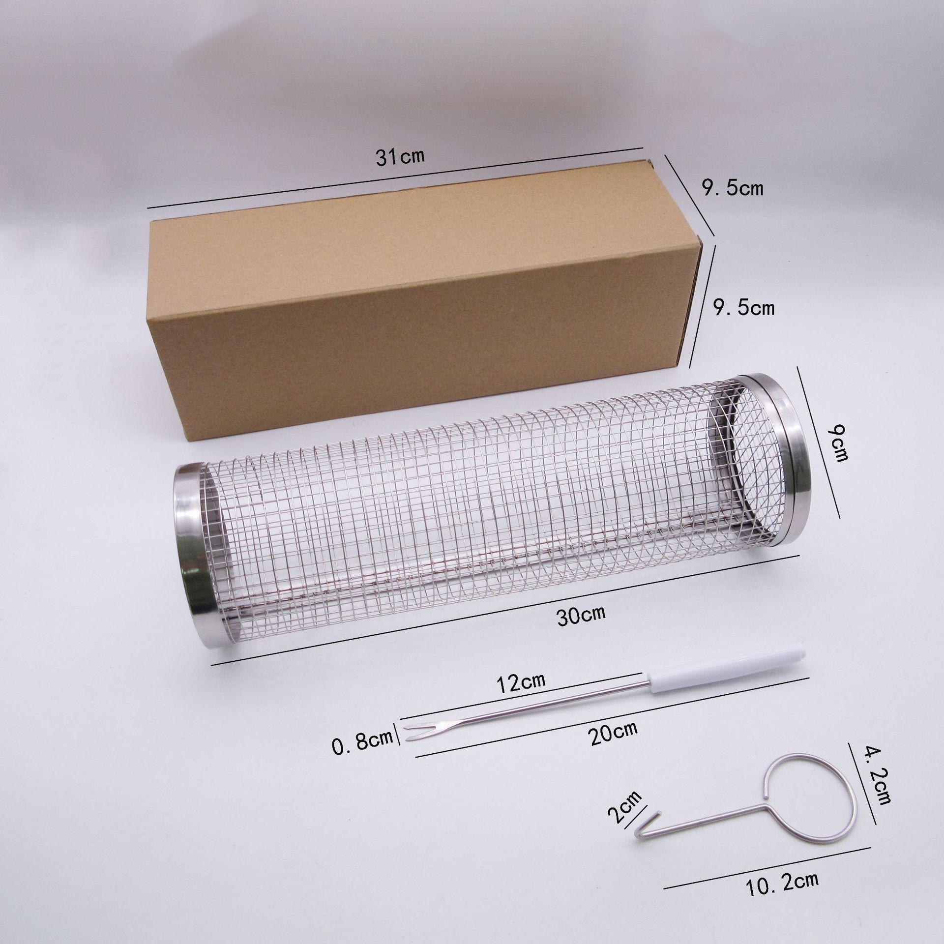 

2024 Новая уличная решетка для барбекю из нержавеющей стали, сетчатая трубка, лучшая корзина для гриля, когда-либо существовавшая на открытом воздухе для барбекю L серебряный