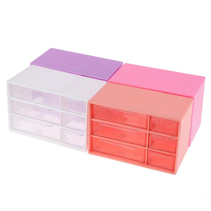 Transparent Six Grid Drawer Box Multi-Layer Desktop Storage Box Dustproof Organizing Box For Office Supplies Stationery Jewelry
