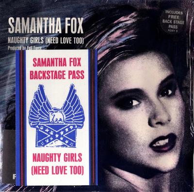 7palcová deska SAMANTHA FOX - Naughty Girls (Také potřebuji lásku) FOXY9 Jive 1987 UK Pop Použité