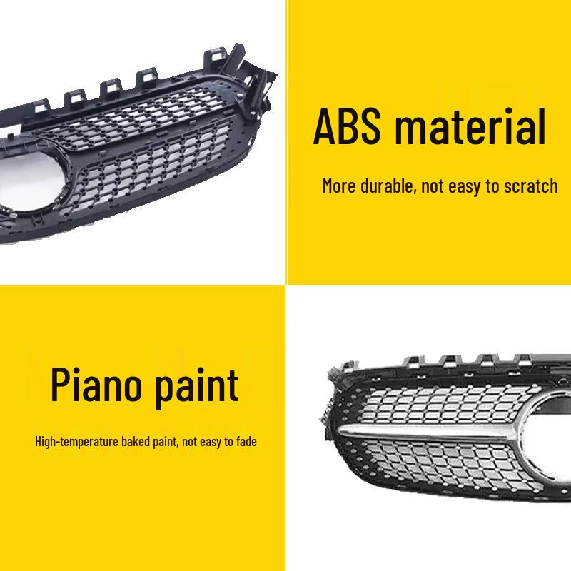 Compatible with 2020-2025 Mercedes-Benz B-Class W247 for front bumper modification, replacing the original black starry grille.