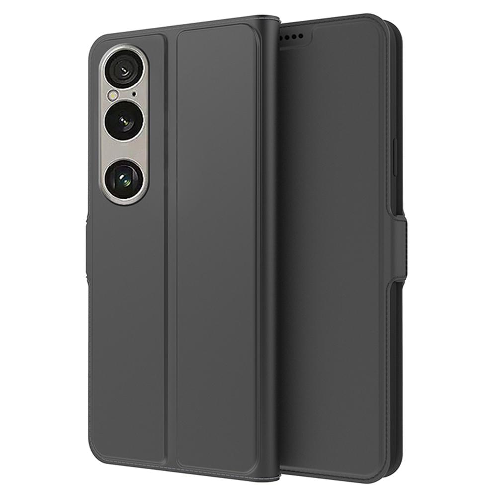 Pro Sony Xperia 1 VII Pouzdro Nárazuvzdorné TPU Vnitřní Skořápka Kožený Kryt Telefonu Slot na Karty