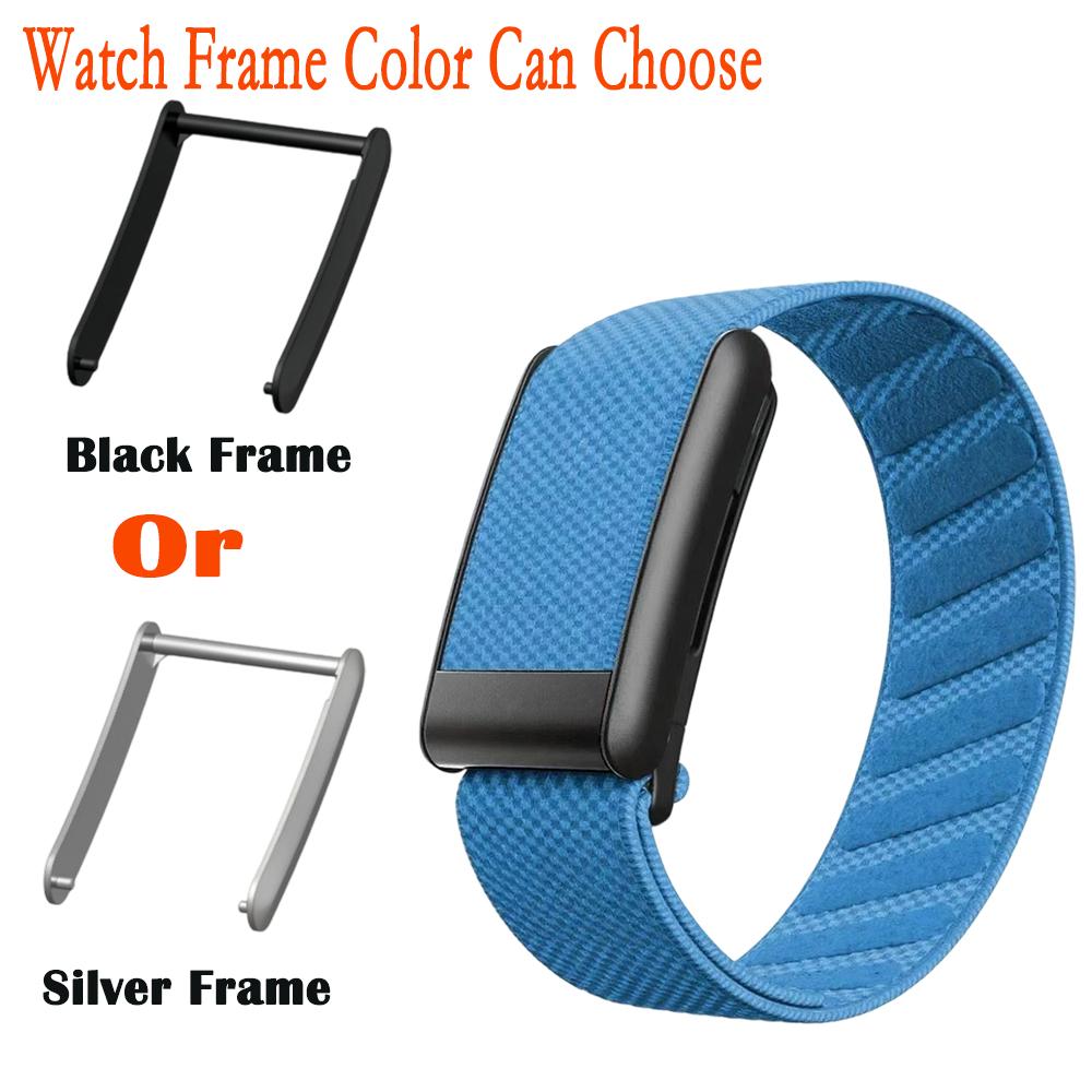 Kompatibel für Whoop 5.0 Nylon-Gewebe Weiches Atmungsaktives Verstellbares Ersatz-Armband für Whoop 5.0 Metallrahmen Band Zubehör