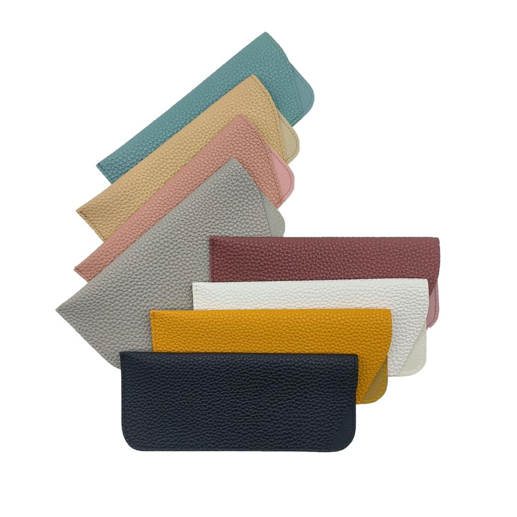 Eyewear Protective Case Ultra-Lightweight Pu Leather Glasses Pouch Litchi Grain Glasses Bag Waterproof Slip-In Glasses Case