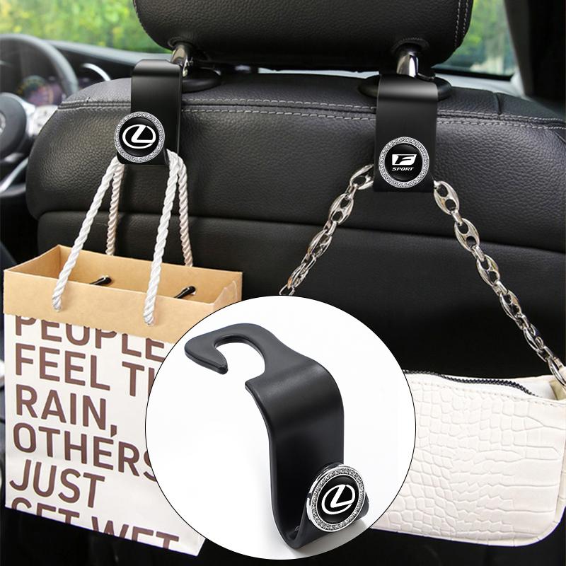 2Pcs Car Interior Portable Seat Back Hooks For Lexus F SPORT ES RX NX LS UX LM LX GX LC RZ IS CT GS RC HS LB RX330 IS250 Ct200h
