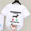 Dachshund Teckel Funny Cute Dog Animal TShirt Kid Girls Short Sleeve Summer Fashion Tshirt Casual Fashion Tee Shirt ONeck Tops