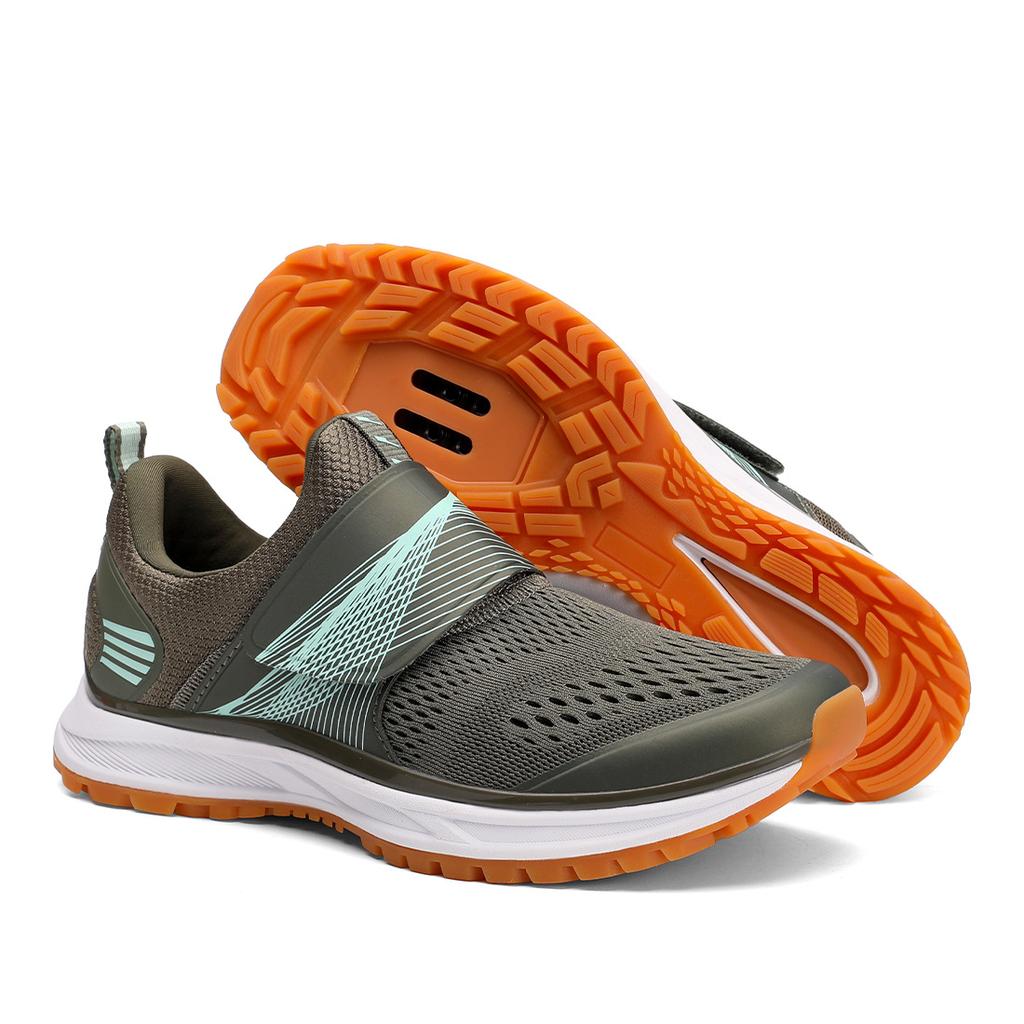 Damen Hallenfitness dynamische Radschuhe Hartsohle Gummisohle Radschuhe SPD MTB Sneaker Mountainbike Schuhe