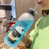 Cute Panda Bear Cup 1000Ml Water Bottle Straw Transparent Water Bottle Drinkware