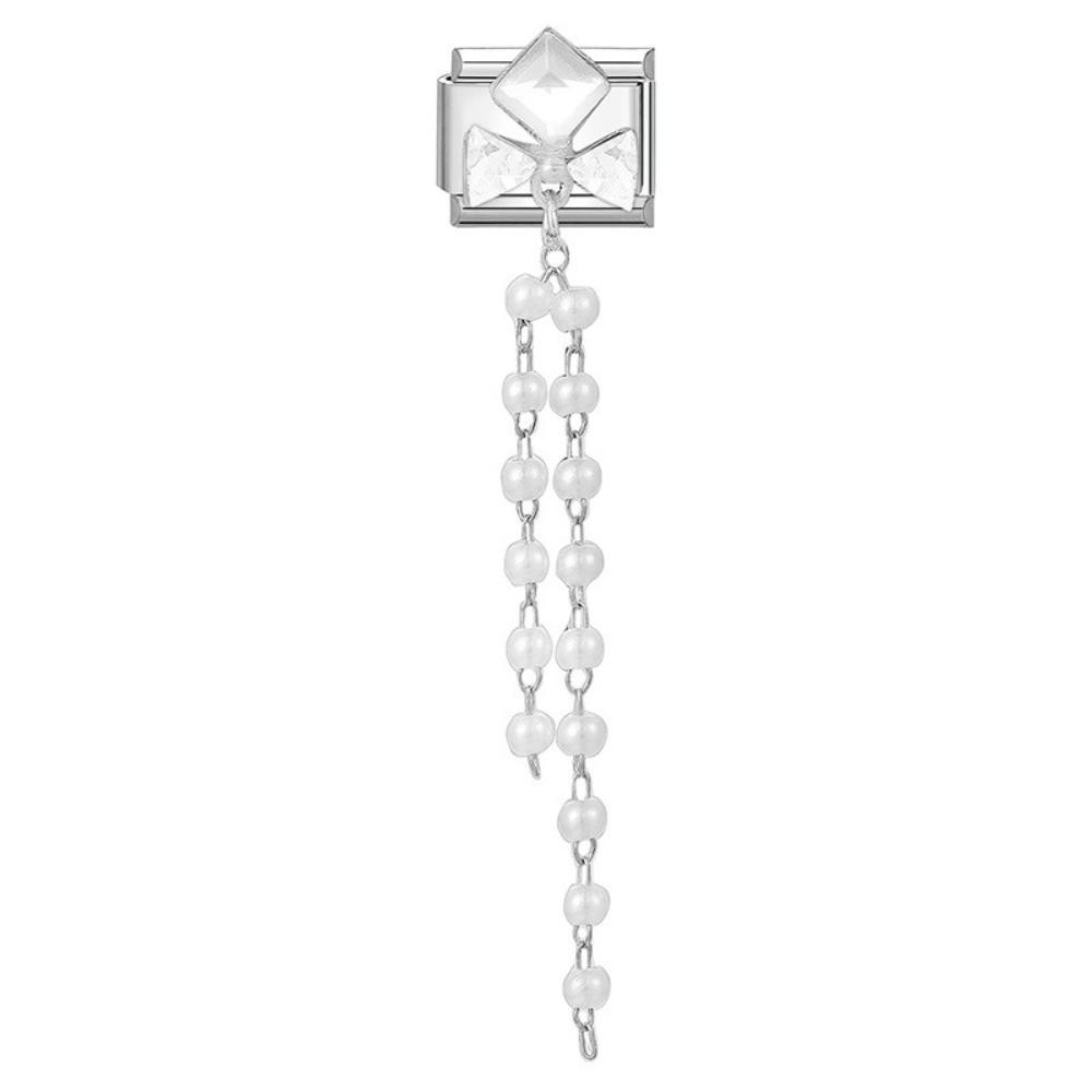 Butterfly Bow Knot Zircon Bracelet Links Stainless Steel Bracelet Links  Bracelet Crafting